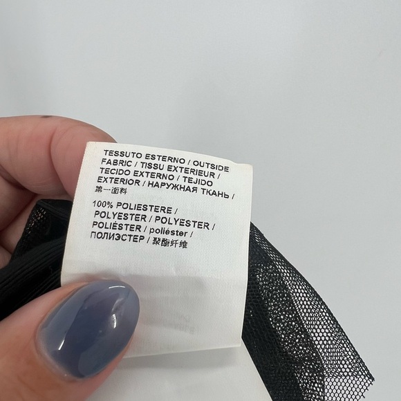 Pinko Black Tulle Sheer Overlay Romantic Goth Organza Top Blouse Vest - Picture 10 of 10